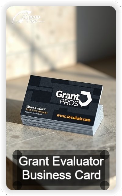 Grant Evaluator business card design sample