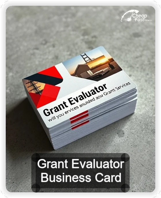 Grant Evaluator business card design sample
