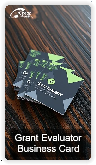Grant Evaluator business card design sample