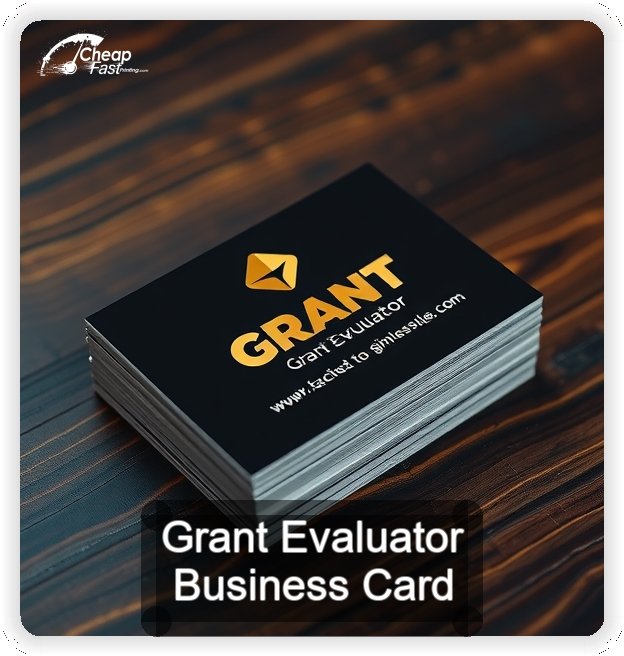 Grant Evaluator business card design sample