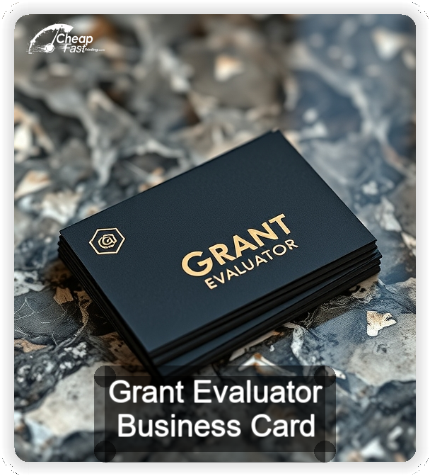 Grant Evaluator business card design sample