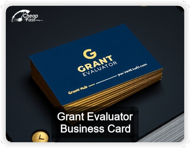 Grant Evaluator business card design sample