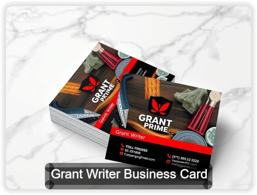 Grant Writer business card design sample