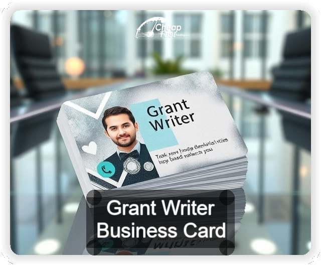 Grant Writer business card design sample