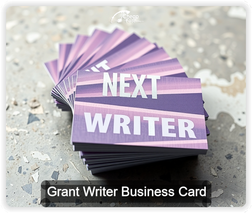 Grant Writer business card design sample