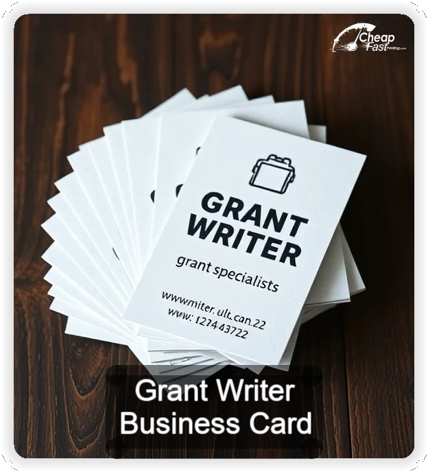Grant Writer business card design sample