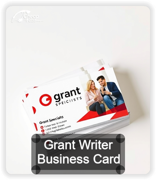 Grant Writer business card design sample
