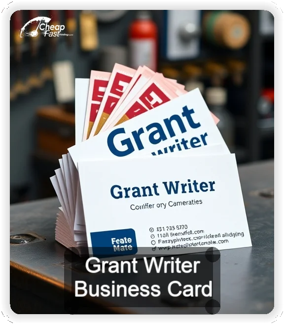 Grant Writer business card design sample