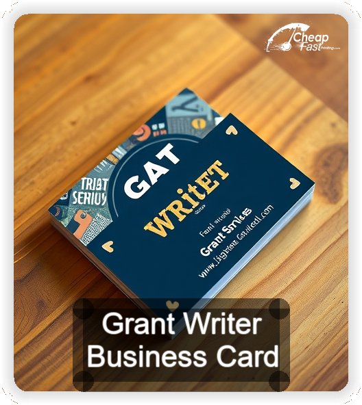 Grant Writer business card design sample