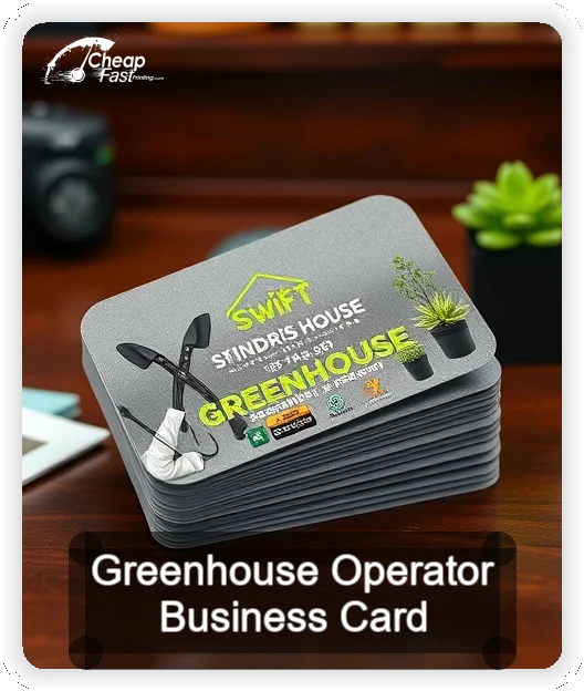 Greenhouse Operator business card design sample