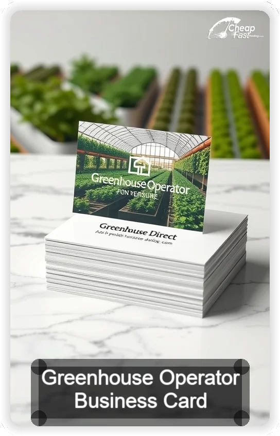 Greenhouse Operator business card design sample