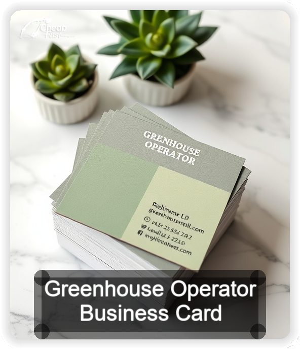 Greenhouse Operator business card design sample