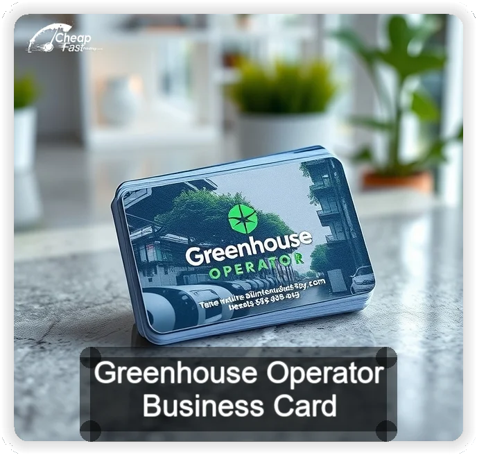 Greenhouse Operator business card design sample