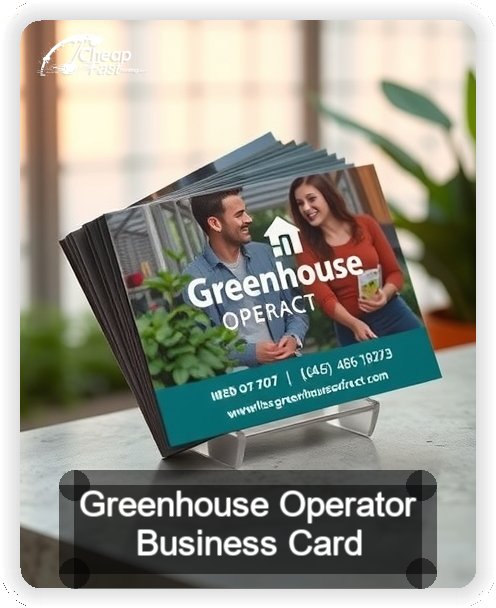 Greenhouse Operator business card design sample