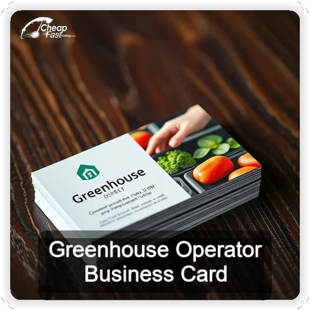 Greenhouse Operator business card design sample