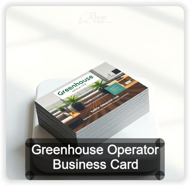 Greenhouse Operator business card design sample