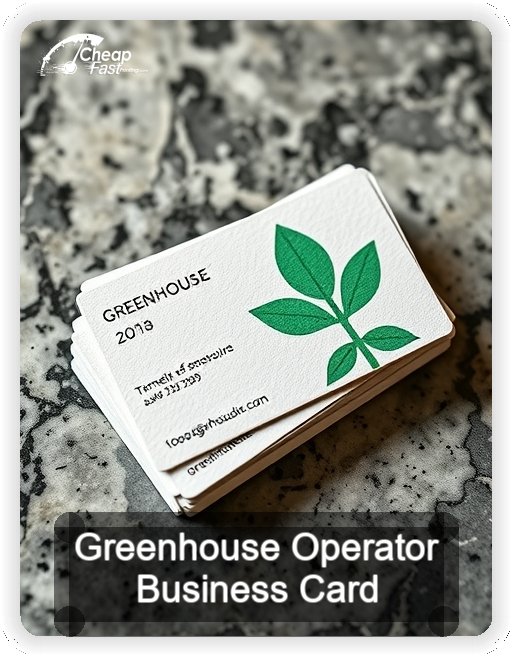 Greenhouse Operator business card design sample