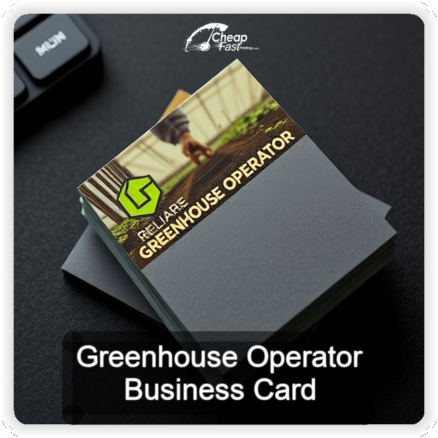 Greenhouse Operator business card design sample