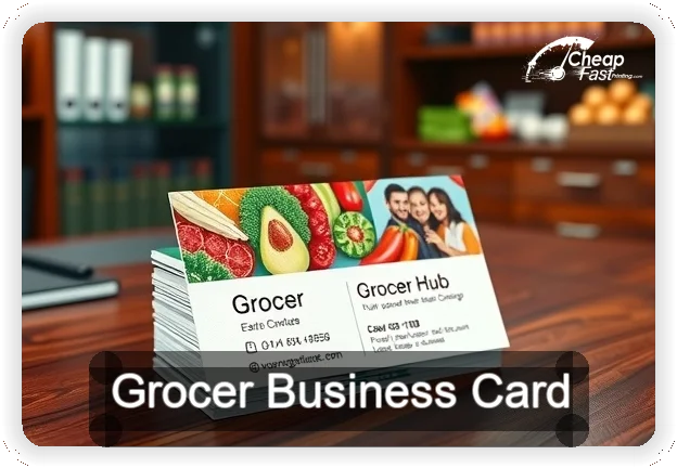 Grocer business card design sample