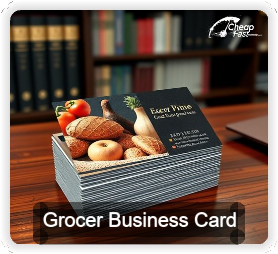 Grocer business card design sample