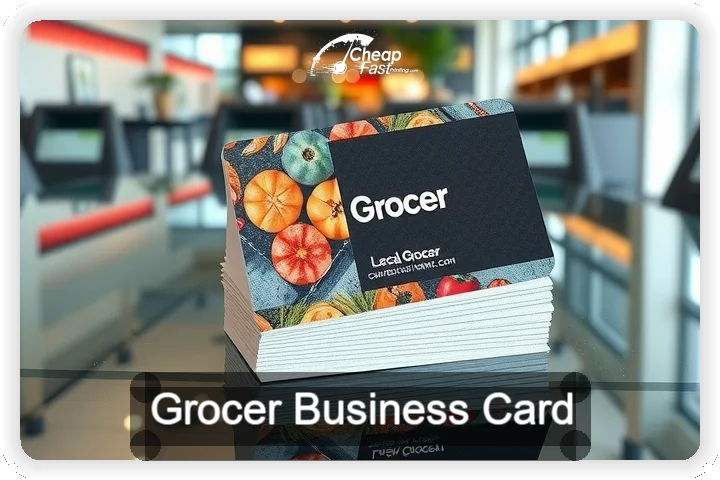 Grocer business card design sample