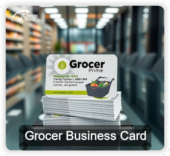 Grocer business card design sample