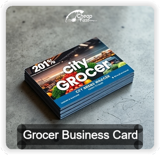 Grocer business card design sample