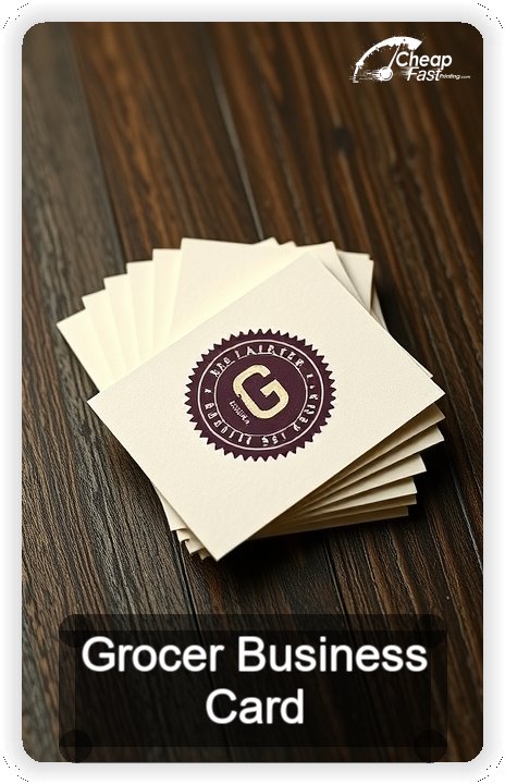 Grocer business card design sample