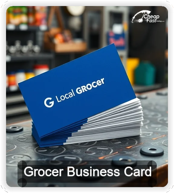 Grocer business card design sample
