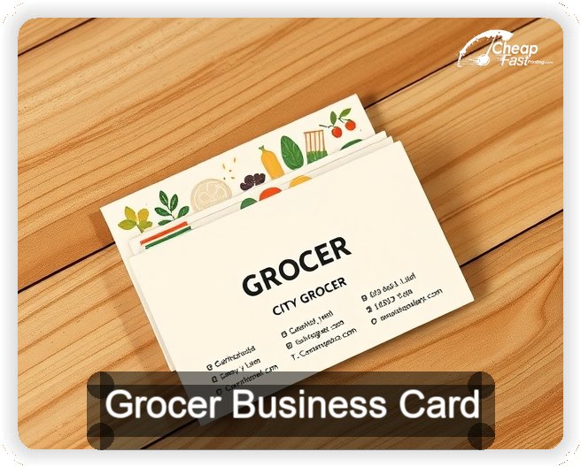 Grocer business card design sample