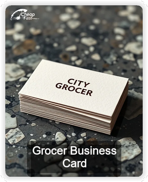 Grocer business card design sample