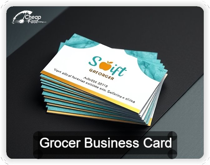 Grocer business card design sample