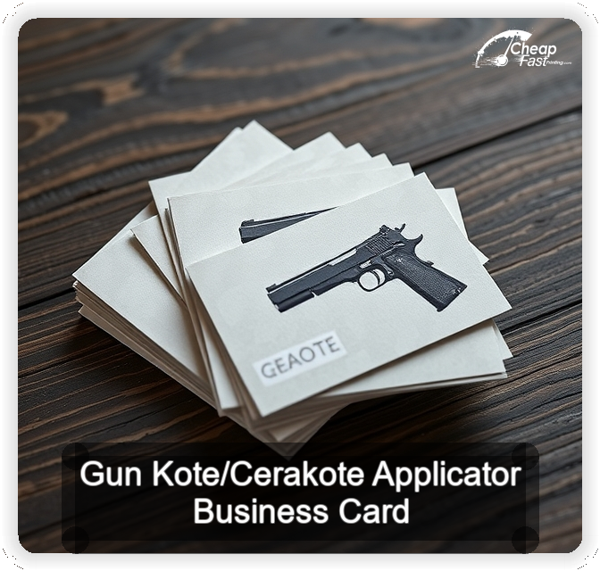 Gun Kote Cerakote Applicator business card design sample
