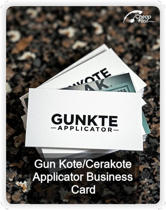 Gun Kote Cerakote Applicator business card design sample