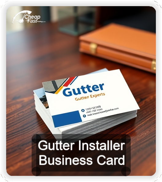 Gutter Installer business card design sample