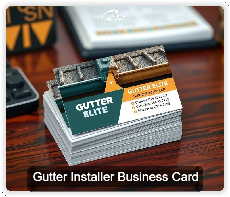 Gutter Installer business card design sample