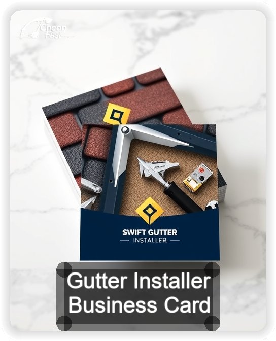 Gutter Installer business card design sample