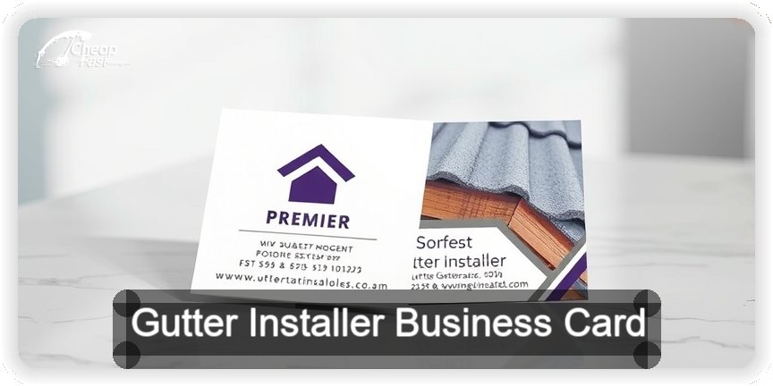 Gutter Installer business card design sample