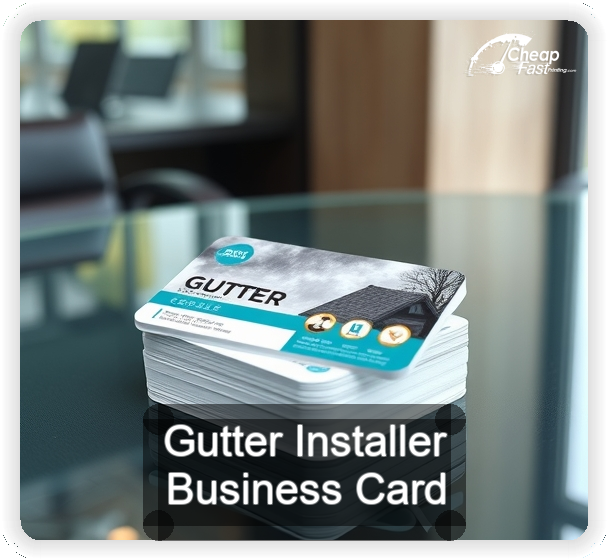Gutter Installer business card design sample
