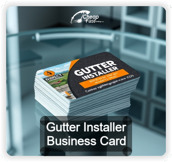 Gutter Installer business card design sample