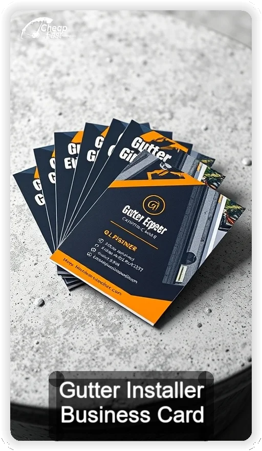 Gutter Installer business card design sample