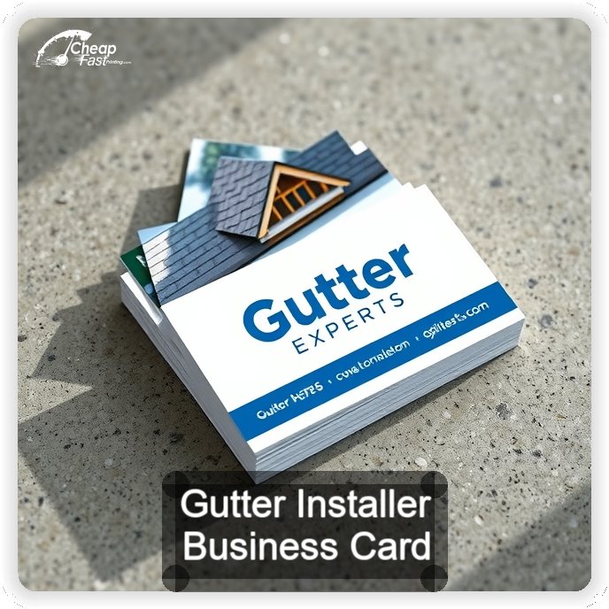 Gutter Installer business card design sample