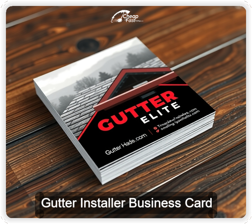 Gutter Installer business card design sample