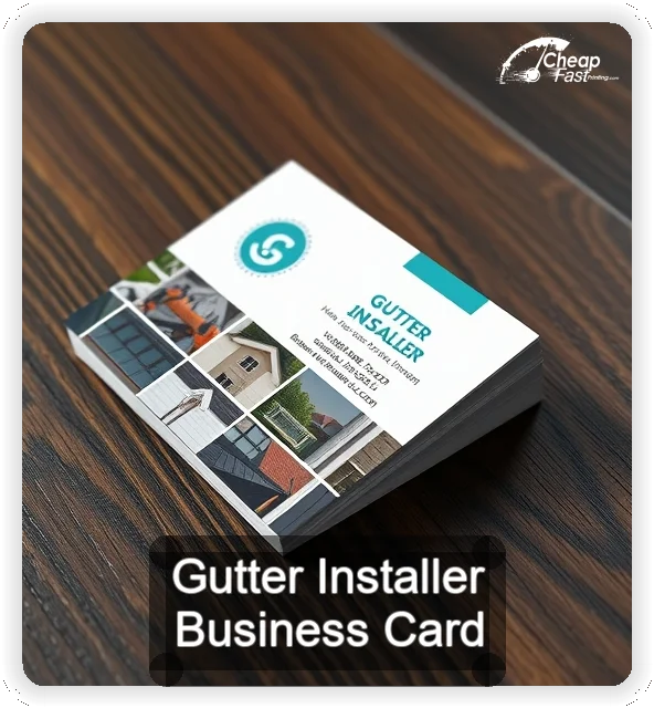 Gutter Installer business card design sample