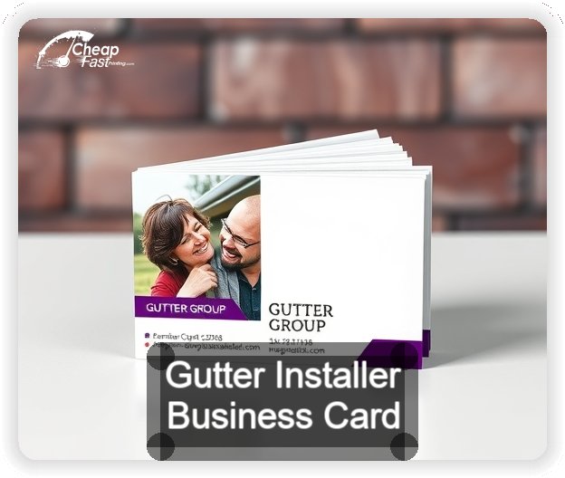 Gutter Installer business card design sample