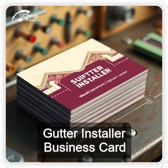 Gutter Installer business card design sample