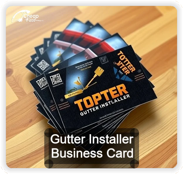 Gutter Installer business card design sample