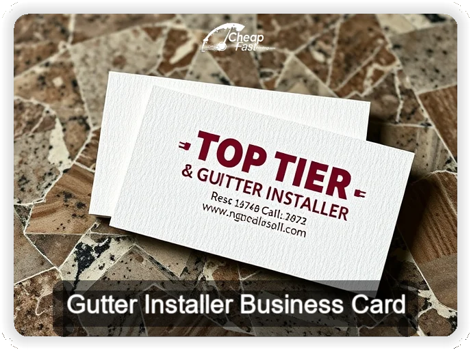 Gutter Installer business card design sample