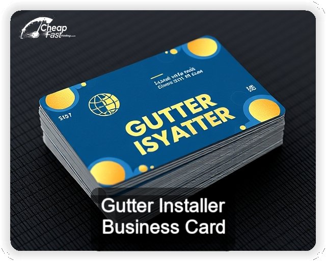 Gutter Installer business card design sample
