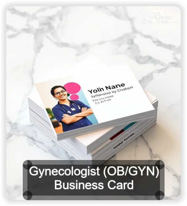 Gynecologist Ob Gyn business card design sample